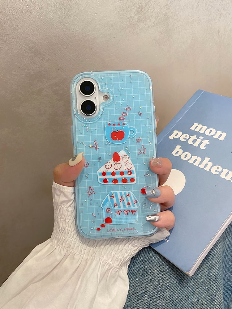 Phone Cake Strawberry Plaid Case