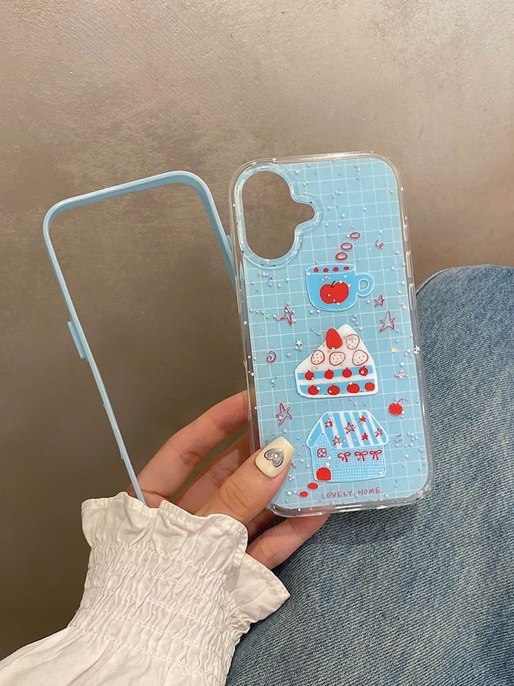 Phone Cake Strawberry Plaid Case