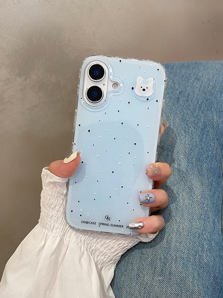 Magnetic MagSafe) Set / Splattered Dog (Compatible Phone Case Stand with