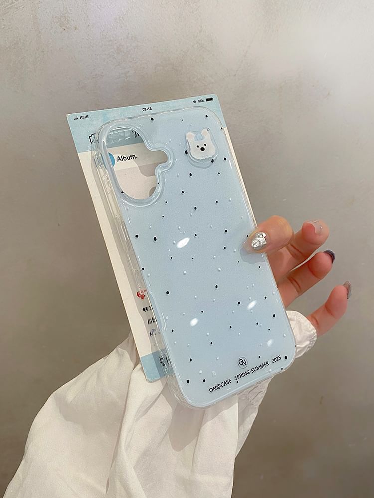 Magnetic MagSafe) Set / Splattered Dog (Compatible Phone Case Stand with