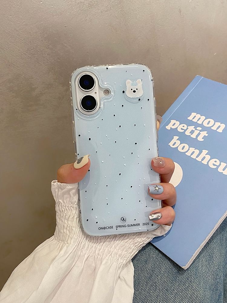 Magnetic MagSafe) Set / Splattered Dog (Compatible Phone Case Stand with