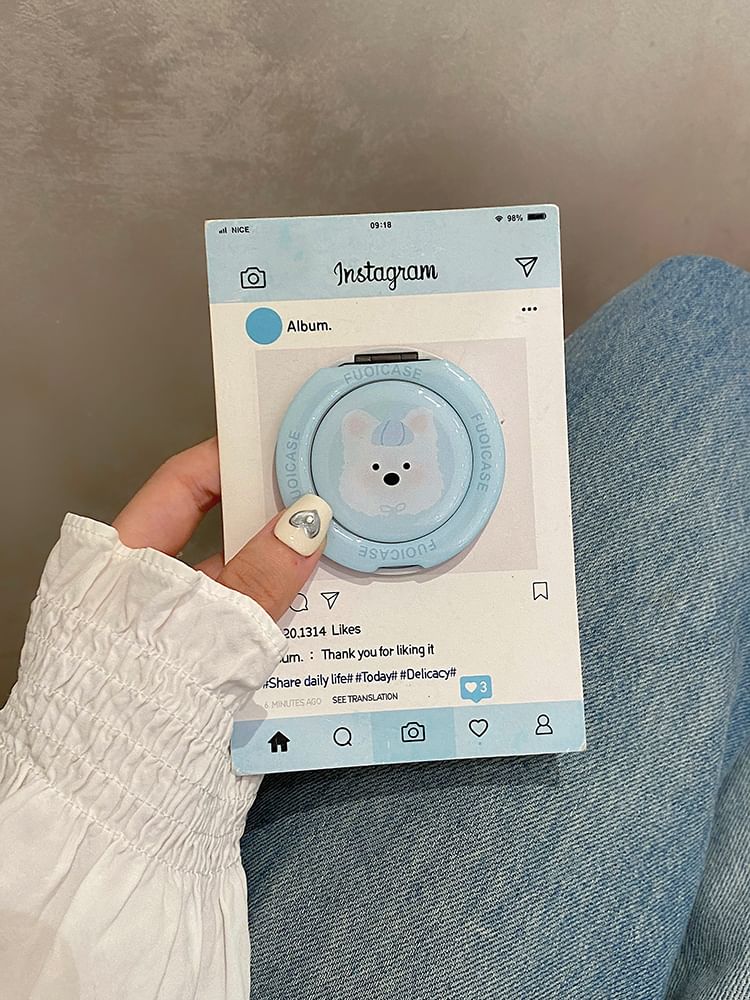 Magnetic MagSafe) Set / Splattered Dog (Compatible Phone Case Stand with