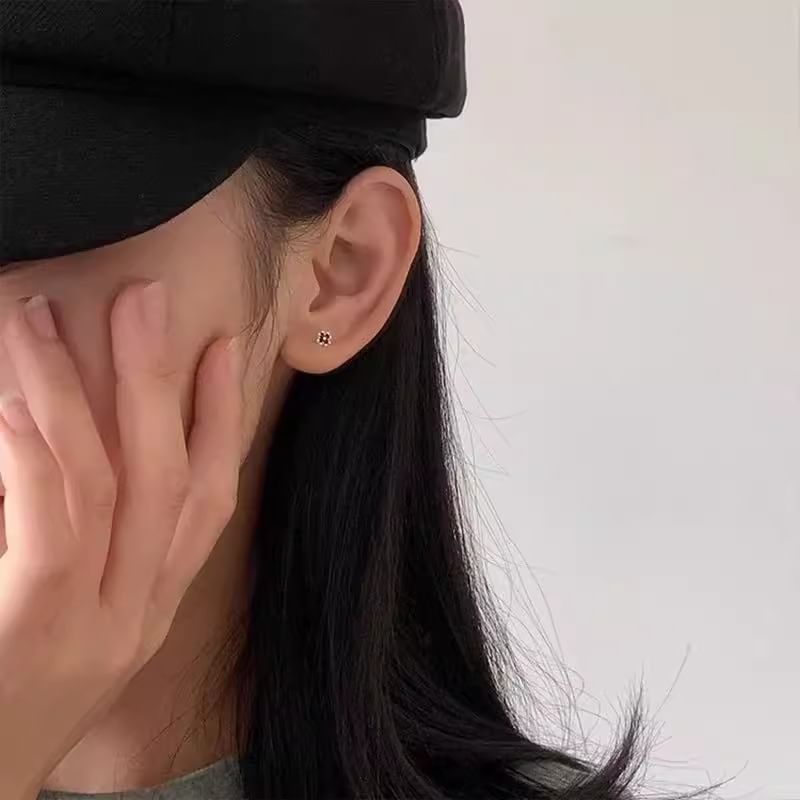 Earring Flower Rhinestone Stud