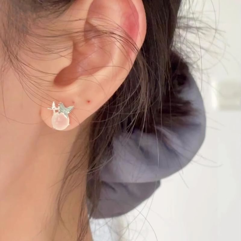 Butterfly Cabochon Enamel Earring Stud