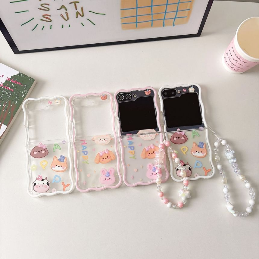 / Case Phone Cartoon Animal Set Strap