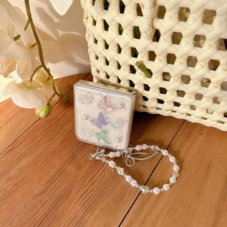 Set- Samsung Flip Strap Phone / Case Butterfly