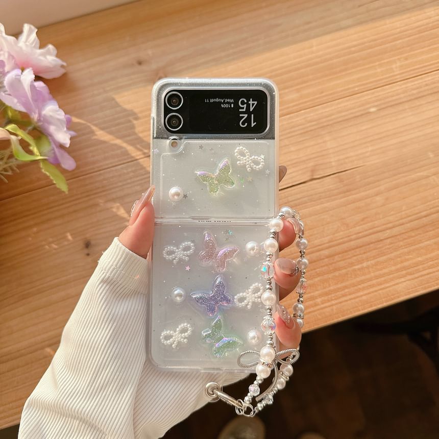Set- Samsung Flip Strap Phone / Case Butterfly