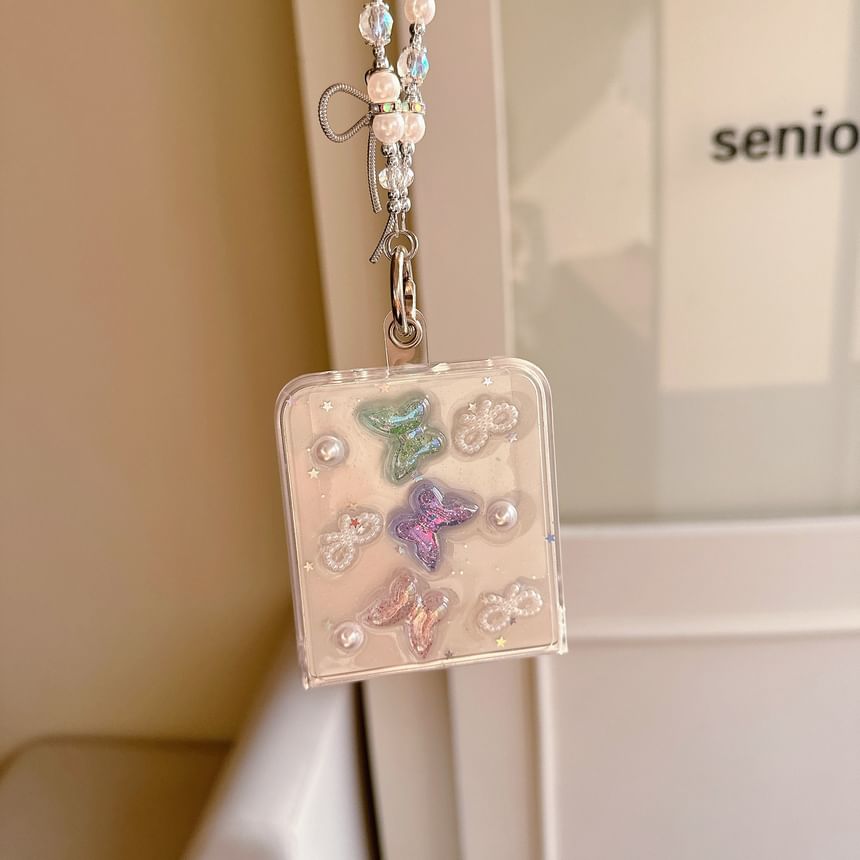 Set- Samsung Flip Strap Phone / Case Butterfly