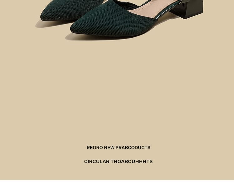 Sandals Chunky Pointed Heel