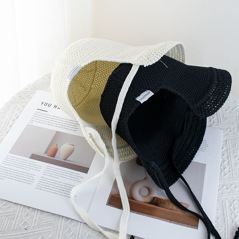 Plain Textured Hat Cloche