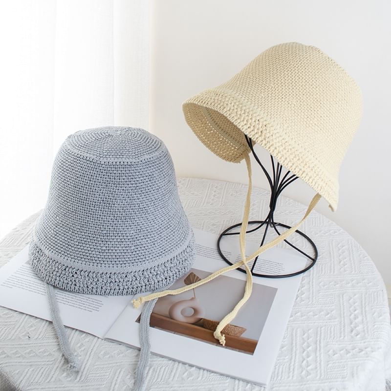 Plain Textured Hat Cloche