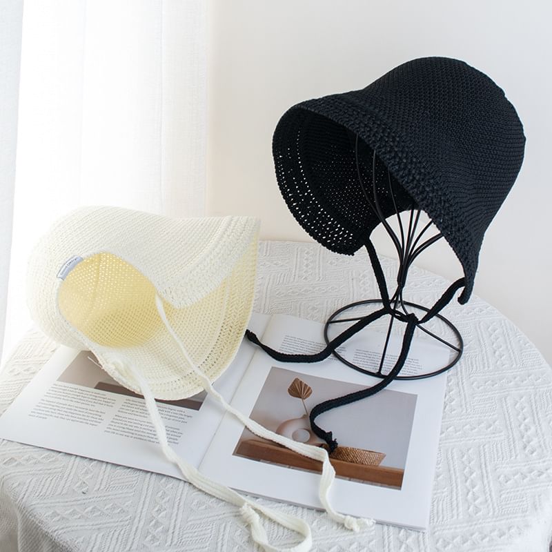 Plain Textured Hat Cloche