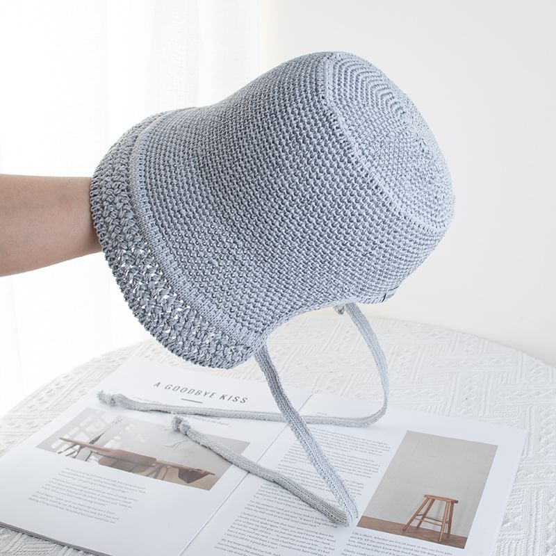 Plain Textured Hat Cloche