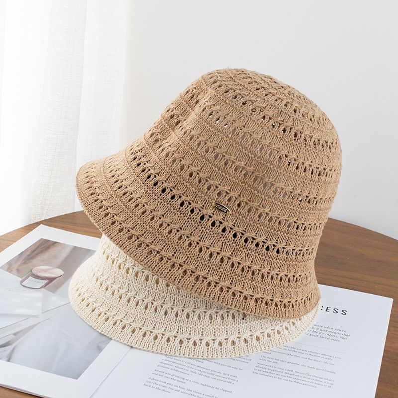 Textured Cloche Plain Hat