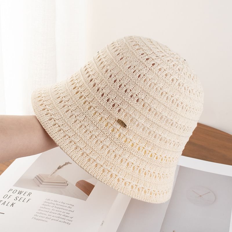 Textured Cloche Plain Hat