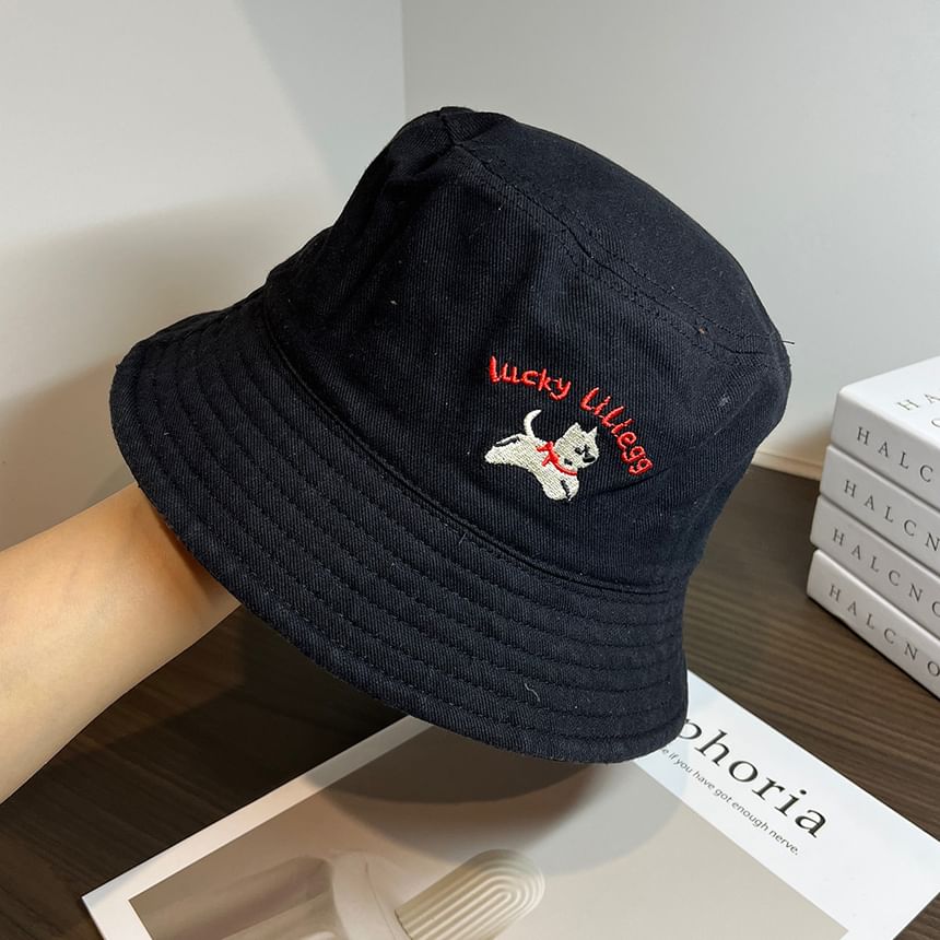 Hat Embroidered Dog Bucket