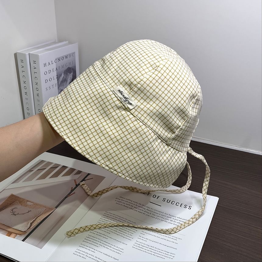 Plaid Cloche Hat