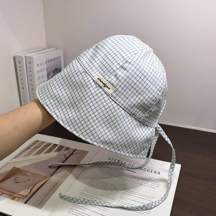 Plaid Cloche Hat