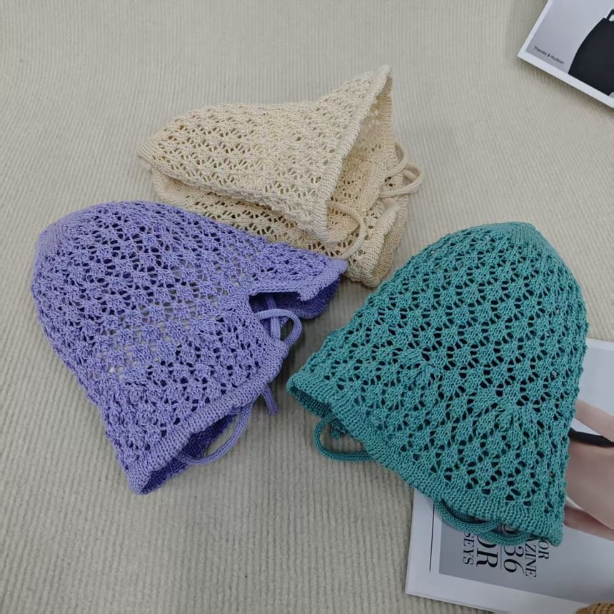 Hat Cloche Knit Plain