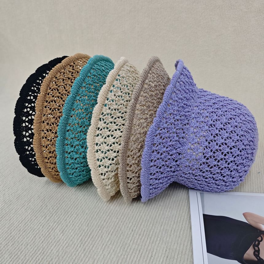 Hat Cloche Knit Plain