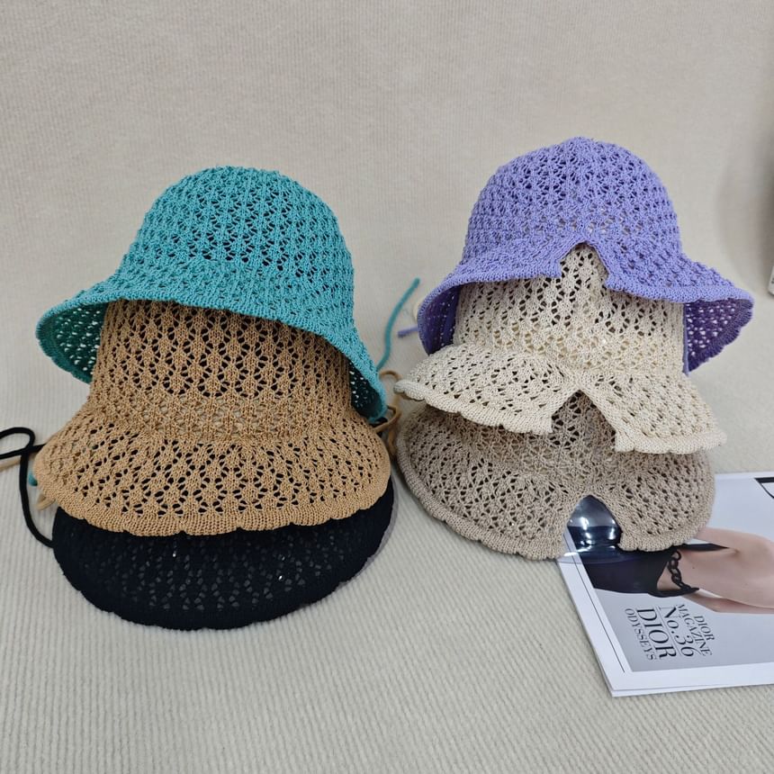 Hat Cloche Knit Plain