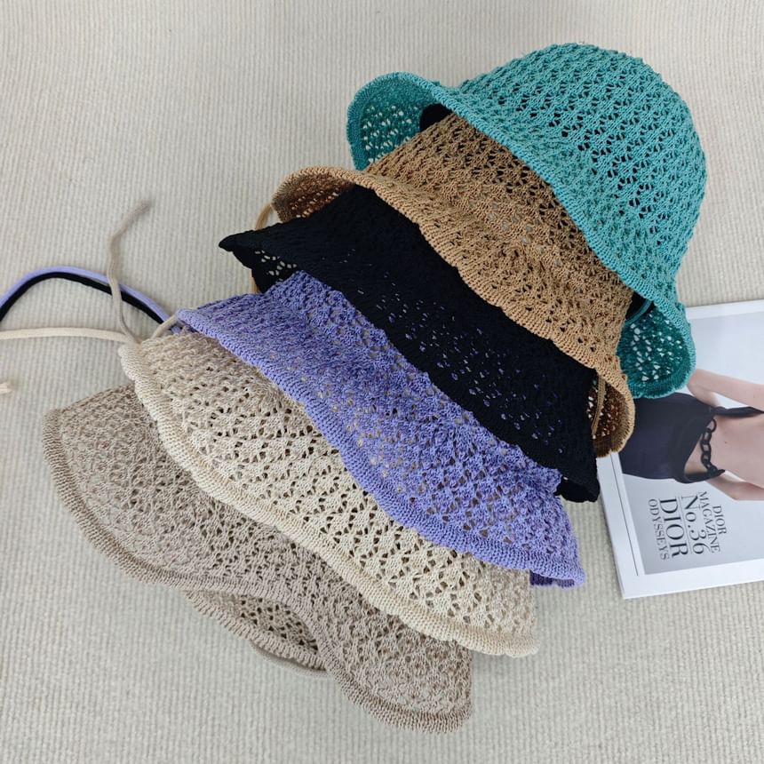 Hat Cloche Knit Plain