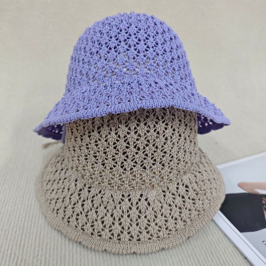 Hat Cloche Knit Plain