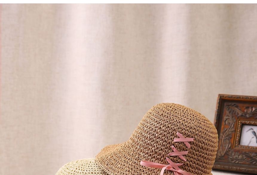 Straw Bow Bucket Hat