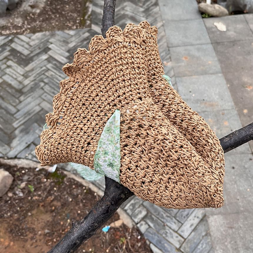 Floral Sun Hat Ribbon Straw