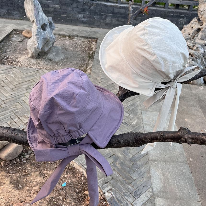 Bow Bucket Hat Plain