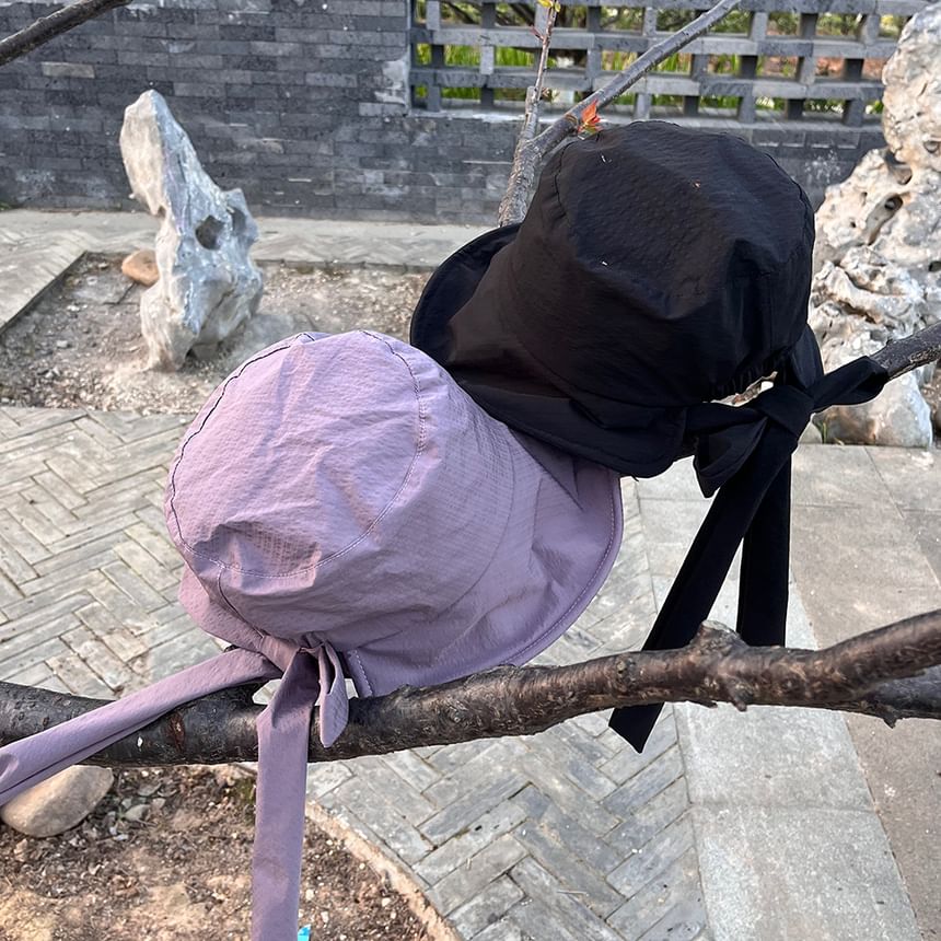 Bow Bucket Hat Plain