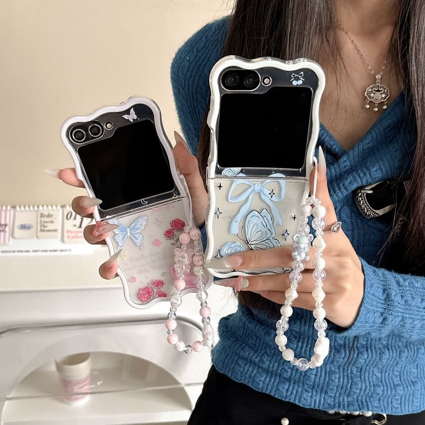 Strap Phone / Case Butterfly Set Rose