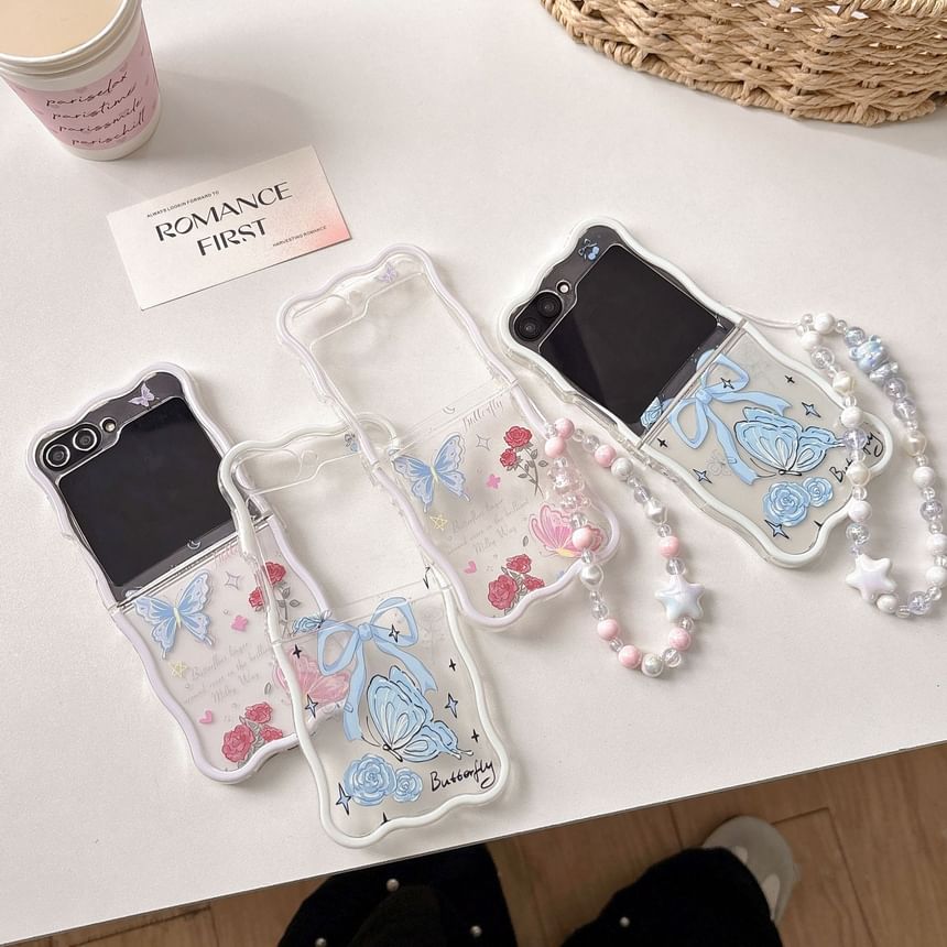 Strap Phone / Case Butterfly Set Rose