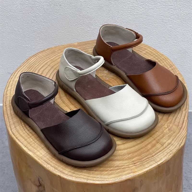 Leather D'Orsay Shoes Platform Faux