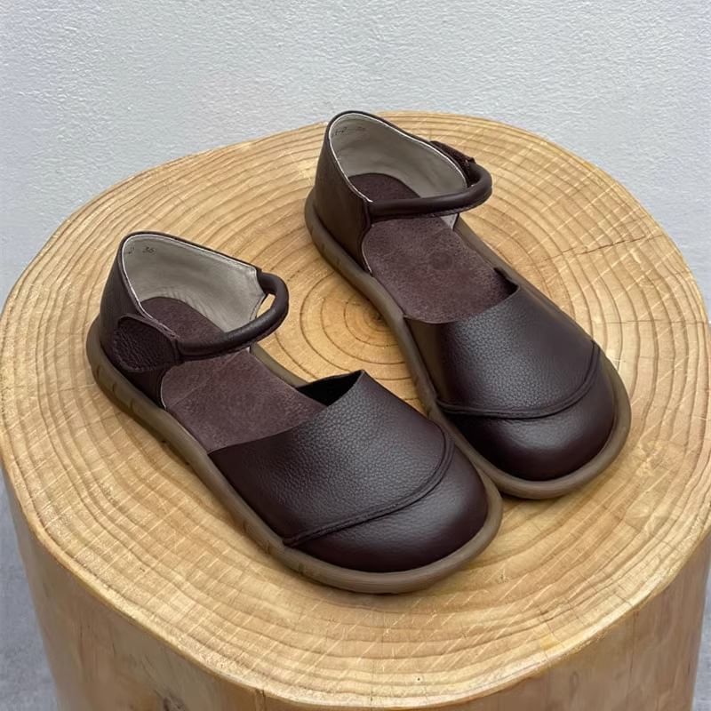 Leather D'Orsay Shoes Platform Faux