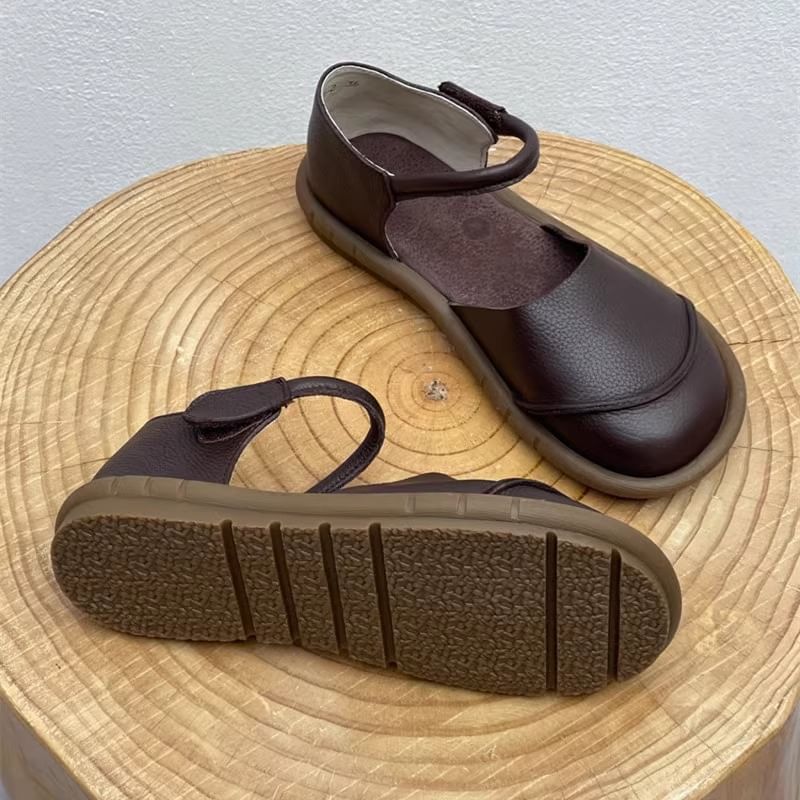 Leather D'Orsay Shoes Platform Faux