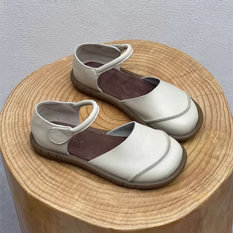 Leather D'Orsay Shoes Platform Faux