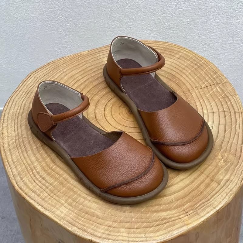 Leather D'Orsay Shoes Platform Faux