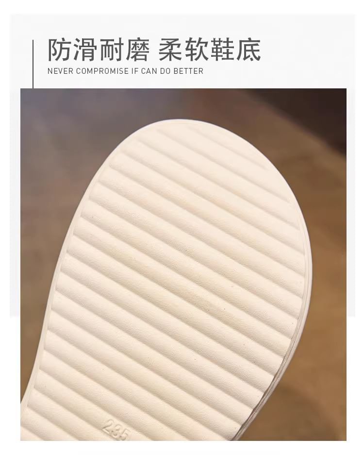 Slide Platform Sandals Floral