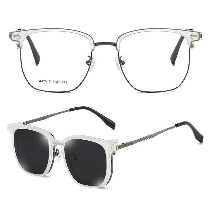 Frame with Sunglasses On (Various Designs) Eyeglasses Half Clip Polarized