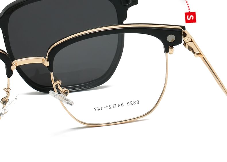 Frame with Sunglasses On (Various Designs) Eyeglasses Half Clip Polarized