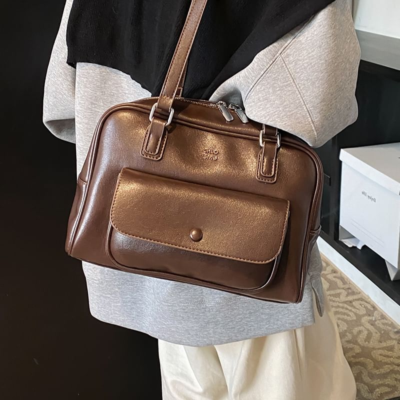 Leather Faux Carryall Bag