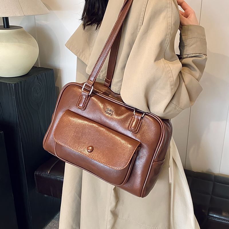 Leather Faux Carryall Bag