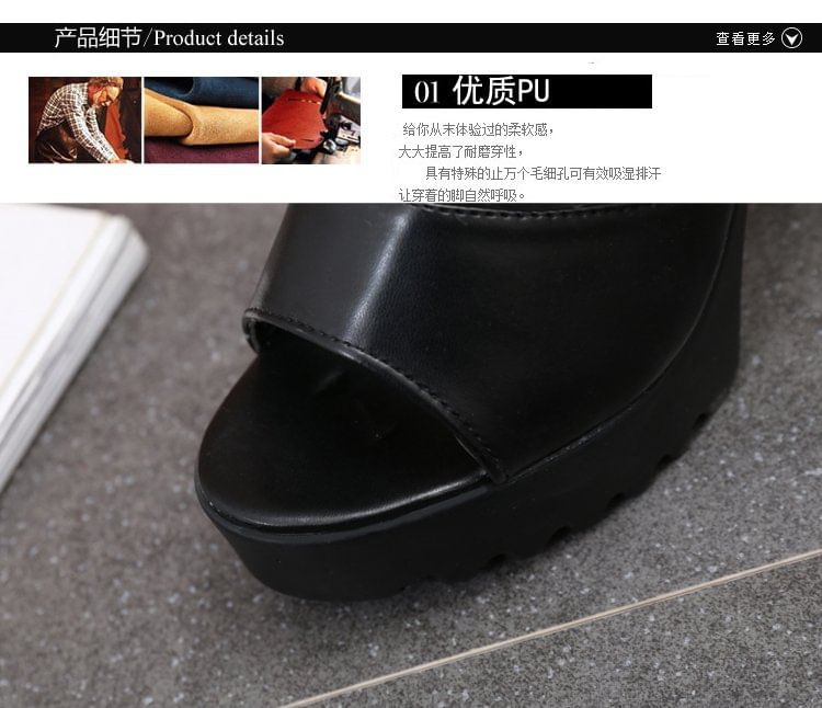 Chunky Platform Sandals Heel Strappy