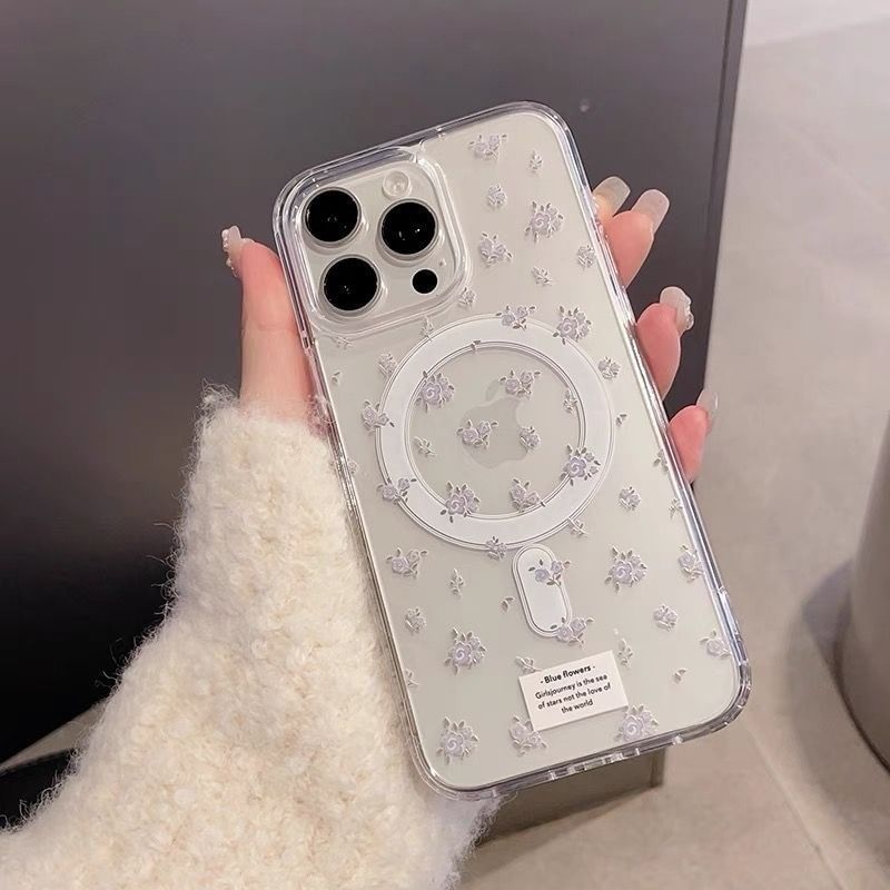 Floral / Phone (Compatible Set with Card Case Holder Magnetic MagSafe)