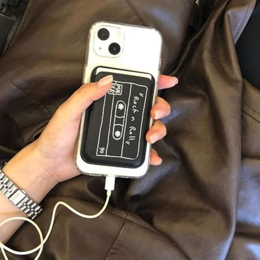 Phone Cassette Card with / Case MagSafe) Magnetic (Compatible