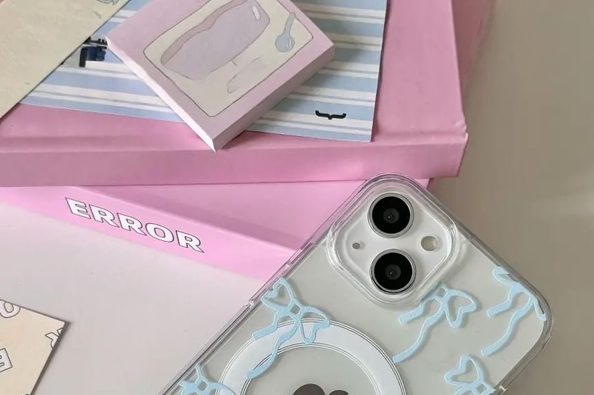/ Card iPhone Set Case Bow Print Compatible Magsafe