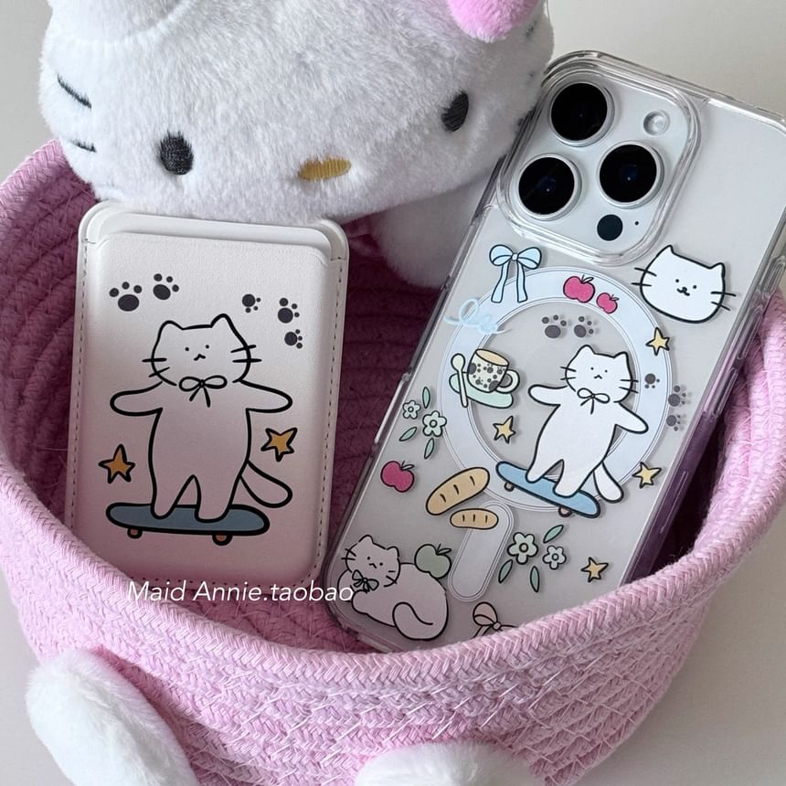 Compatible Card Set Print Magsafe Case / Cat iPhone