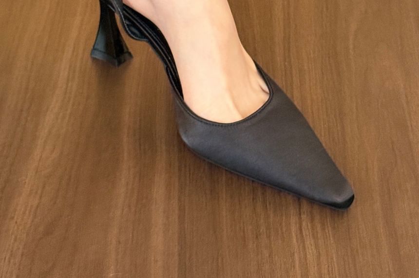 Heel Sandals Pointed Toe Strap Ankle High