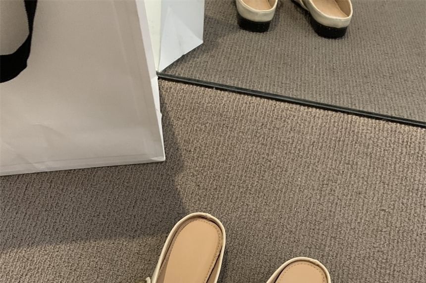 Faux Jane Leather Mary Mules